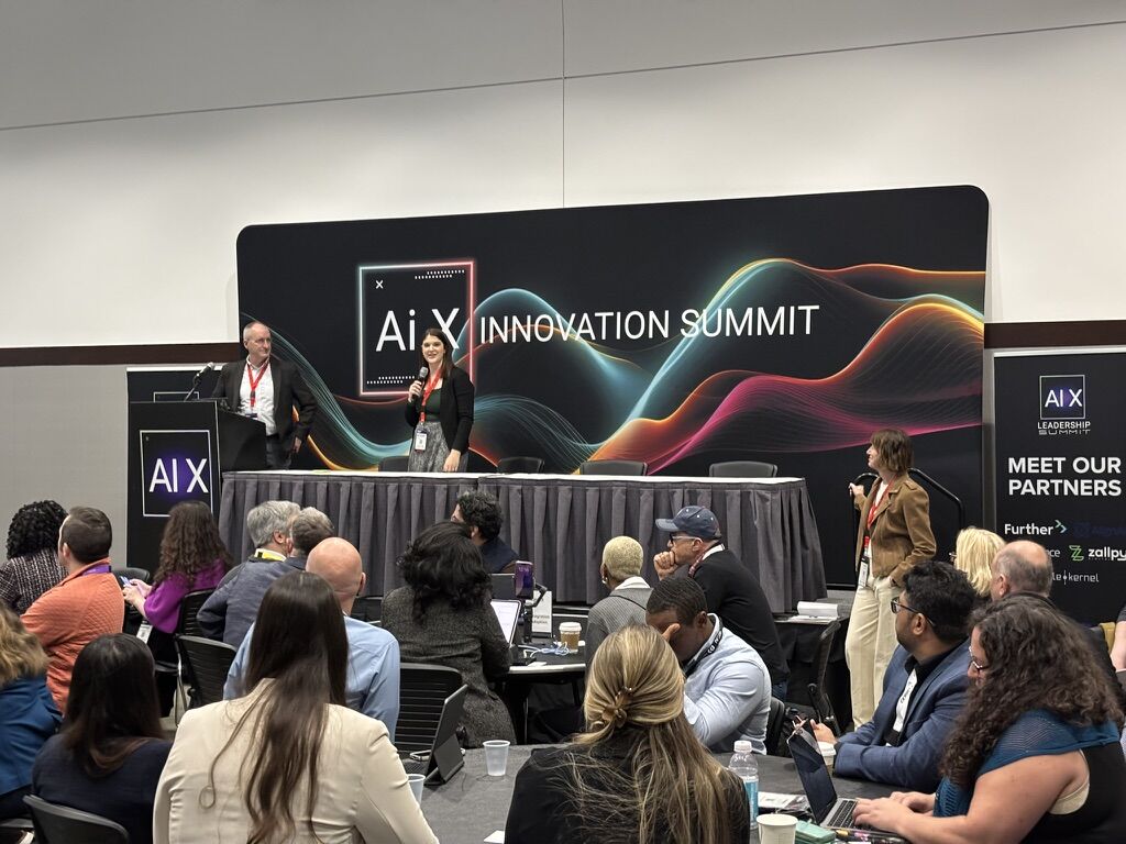 Speakers and attendees at the AIx Innovation Summit during ODSC in Boston.